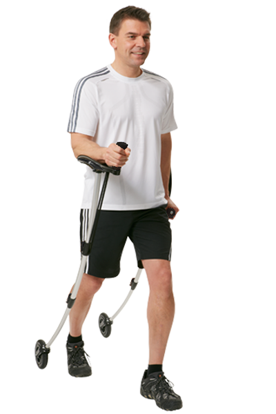 Mann mit Nordic Cross Trainer